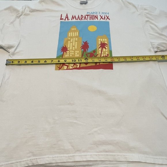 Los Angeles Marathon XIX 2004 Volunteer Shirt Hanes Tag Almost Vintage Size XL - Picture 16 of 16